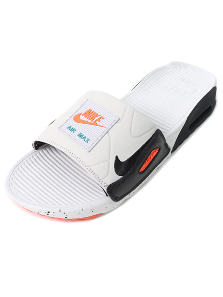 NIKE AIR MAX 90 SLIDE WHITE/BLACK/TURF ORG - FIVESTAR