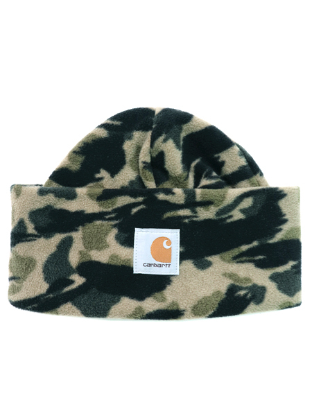 CARHARTT FLEECE BEANIE BLACK BLIND DUCK 