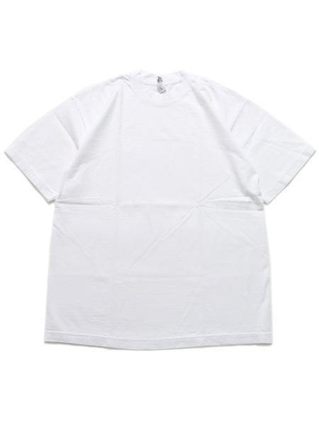 LOS ANGELES APPAREL 6.5oz GARMENT DYED CREW TEE-WHITE