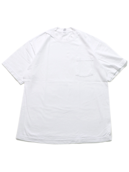 LOS ANGELES APPAREL 6.5oz GARMENT DYED POCKET TEE-WHITE