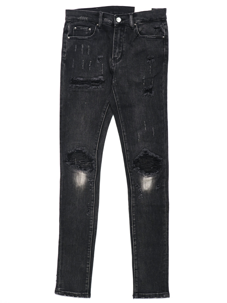 【送料無料】mnml X162 STRETCH DENIM BLACK