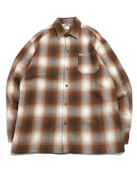 CALTOP FL PLAID L/S SHIRT CARAMEL