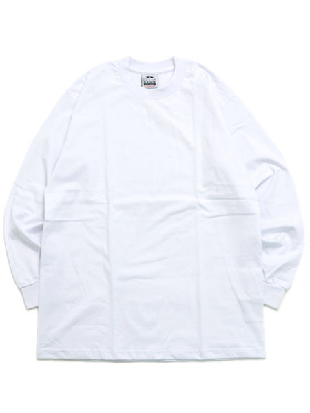 PRO CLUB HEAVY WEIGHT L/S TEE-WHITE