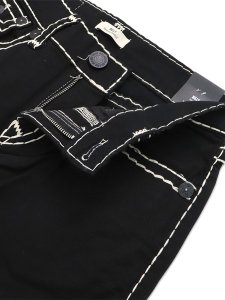 画像4: 【送料無料】TRUE RELIGION BILLY SUPER T FLAP BOOTCUT JEAN 34" BODY RINSE BLACK (4)