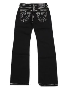 画像1: 【送料無料】TRUE RELIGION BILLY SUPER T FLAP BOOTCUT JEAN 34" BODY RINSE BLACK (1)