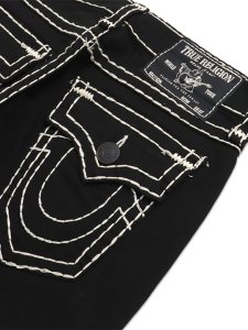 画像5: 【送料無料】TRUE RELIGION BILLY SUPER T FLAP BOOTCUT JEAN 34" BODY RINSE BLACK (5)
