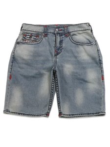 画像2: 【送料無料】TRUE RELIGION BOBBY SUPER T BAGGY SHORT LIGHTING MEDIUM WASH (2)