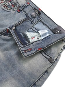 画像4: 【送料無料】TRUE RELIGION BOBBY SUPER T BAGGY SHORT LIGHTING MEDIUM WASH (4)