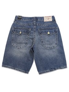 画像1: 【送料無料】TRUE RELIGION BOBBY BIG T FLAP BAGGY SHORT SHATTERED DK INDIGO W (1)