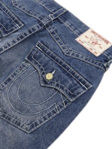 画像5: 【送料無料】TRUE RELIGION BOBBY BIG T FLAP BAGGY SHORT SHATTERED DK INDIGO W (5)