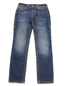 画像2: 【送料無料】TRUE RELIGION RICKY SUPER T FLAP 34" CITY WEST FADE DARK WASH (2)