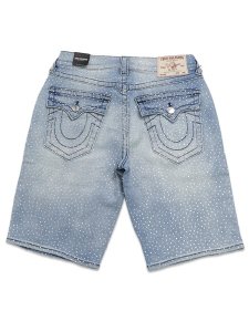 画像1: 【送料無料】TRUE RELIGION BOBBY FLAP SHORT SN CRYSTAL LIGHT SEA FOAM WASH (1)