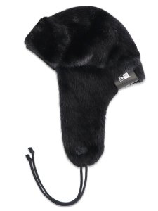 画像1: NEW ERA SHAGGY KNIT TRAPPER BLACK (1)