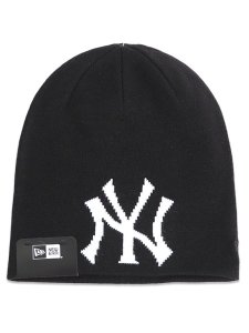 画像1: NEW ERA BASIC BEANIE YANKEES BLACK (1)
