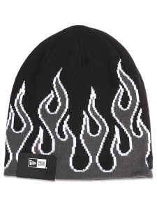 画像1: NEW ERA BASIC BEANIE FLAME BLACK/DARK GREY (1)