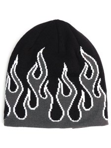 画像2: NEW ERA BASIC BEANIE FLAME BLACK/DARK GREY (2)