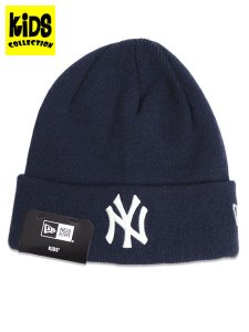 画像1: 【KIDS】NEW ERA YOUTH BASIC CUFF KNIT YANKEES NAVY (1)
