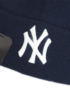 画像3: 【KIDS】NEW ERA YOUTH BASIC CUFF KNIT YANKEES NAVY (3)