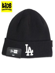 画像1: 【KIDS】NEW ERA KIDS BASIC CUFF KNIT DODGERS BLACK (1)