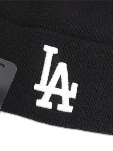 画像3: 【KIDS】NEW ERA KIDS BASIC CUFF KNIT DODGERS BLACK (3)