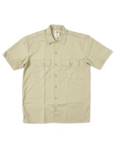 画像1: DICKIES S/S WORK SHIRT-MILITARY KHAKI (1)