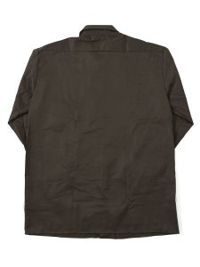 画像2: DICKIES L/S WORK SHIRT-DARK BROWN (2)