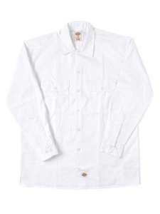 画像1: DICKIES L/S WORK SHIRT-WHITE (1)