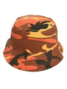 画像1: NEW HATTAN COTTON HAT ORANGE CAMO (1)