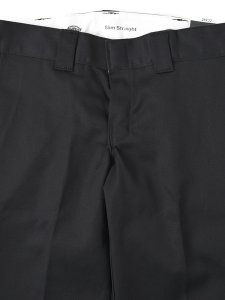 画像3: DICKIES FLAT FRONT SLIM WORK PANTS-BLACK (3)