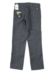 画像2: DICKIES FLAT FRONT SLIM WORK PANTS-CHARCOAL (2)