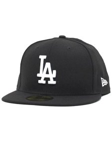 画像1: NEW ERA 59FIFTY LA DODGERS BLACK/WHITE (1)