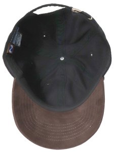 画像5: 【SALE】NEW HATTAN 6PNL CORDUROY FAKE SUEDE VISOR-BLK/BRN (5)