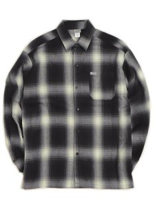 画像1: CALTOP FL PLAID L/S SHIRT BLACK/IVORY (1)