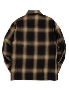 画像2: 【送料無料】CALTOP FL PLAID L/S SHIRT BROWN/KHAKI (2)