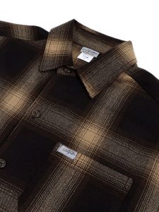 画像6: 【送料無料】CALTOP FL PLAID L/S SHIRT BROWN/KHAKI (6)