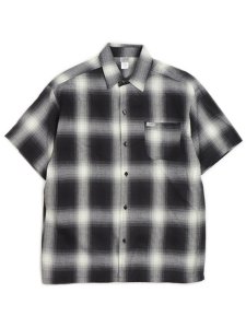 画像1: CALTOP FL PLAID S/S SHIRT BLACK/IVORY (1)