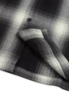 画像5: 【送料無料】CALTOP FL PLAID L/S SHIRT BLACK/IVORY (5)
