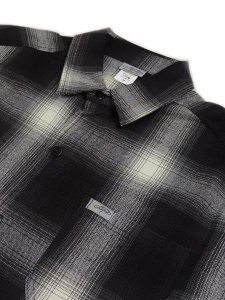 画像6: 【送料無料】CALTOP FL PLAID L/S SHIRT BLACK/IVORY (6)