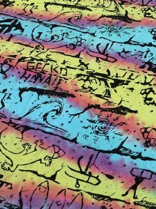 画像6: 【MEGA SALE】GECKO HAWAII TIE DYE GECKO WALL TEE AQUA/PINK/YELLOW (6)