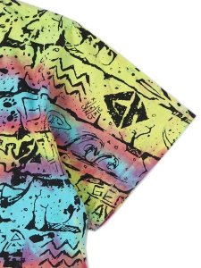 画像5: 【MEGA SALE】GECKO HAWAII TIE DYE GECKO WALL TEE AQUA/PINK/YELLOW (5)