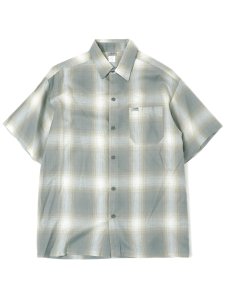 画像1: CALTOP FL PLAID S/S SHIRT LIGHT GREY/WHITE (1)