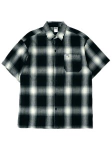 画像1: CALTOP FL PLAID S/S SHIRT NAVY/IVORY (1)