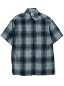 画像1: CALTOP FL PLAID S/S SHIRT SKY BLUE/GREY (1)