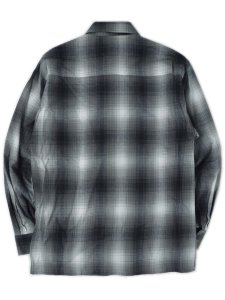 画像2: 【送料無料】CALTOP FL PLAID L/S SHIRT GREY/WHITE (2)
