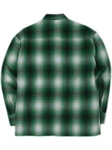 画像2: 【送料無料】CALTOP FL PLAID L/S SHIRT GREEN/WHITE (2)