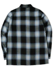 画像2: 【送料無料】CALTOP FL PLAID L/S SHIRT NAVY/SKY BLUE (2)