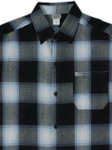 画像3: 【送料無料】CALTOP FL PLAID L/S SHIRT NAVY/SKY BLUE (3)