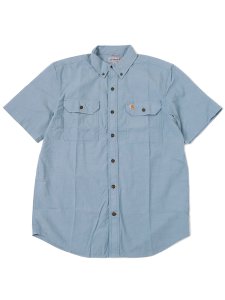 画像1: 【MEGA SALE】CARHARTT ORIGINAL.F MW SS SHIRT-BLUE CHAMBRAY (1)
