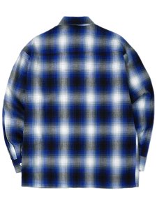 画像2: 【送料無料】CALTOP FL PLAID L/S SHIRT ROYAL BLUE/WHITE (2)