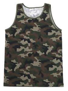 画像1: PRO CLUB COMFORT TANK TOP-GREEN CAMO (1)